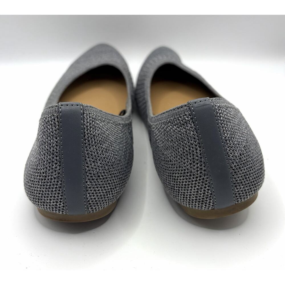 Banana Republic Knit Flats Womens 7.5 Gray Pointed Toe Slip On Shoes Comfy Work - Picture 5 of 6